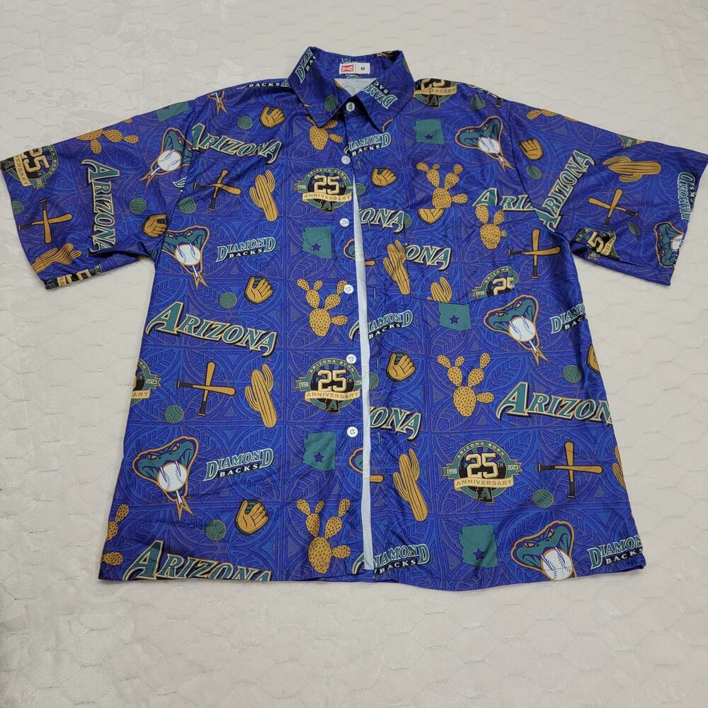 Budweiser Arizona Diamondbacks 25th Anniversary Shirt Mens M MLB Baseball Blue